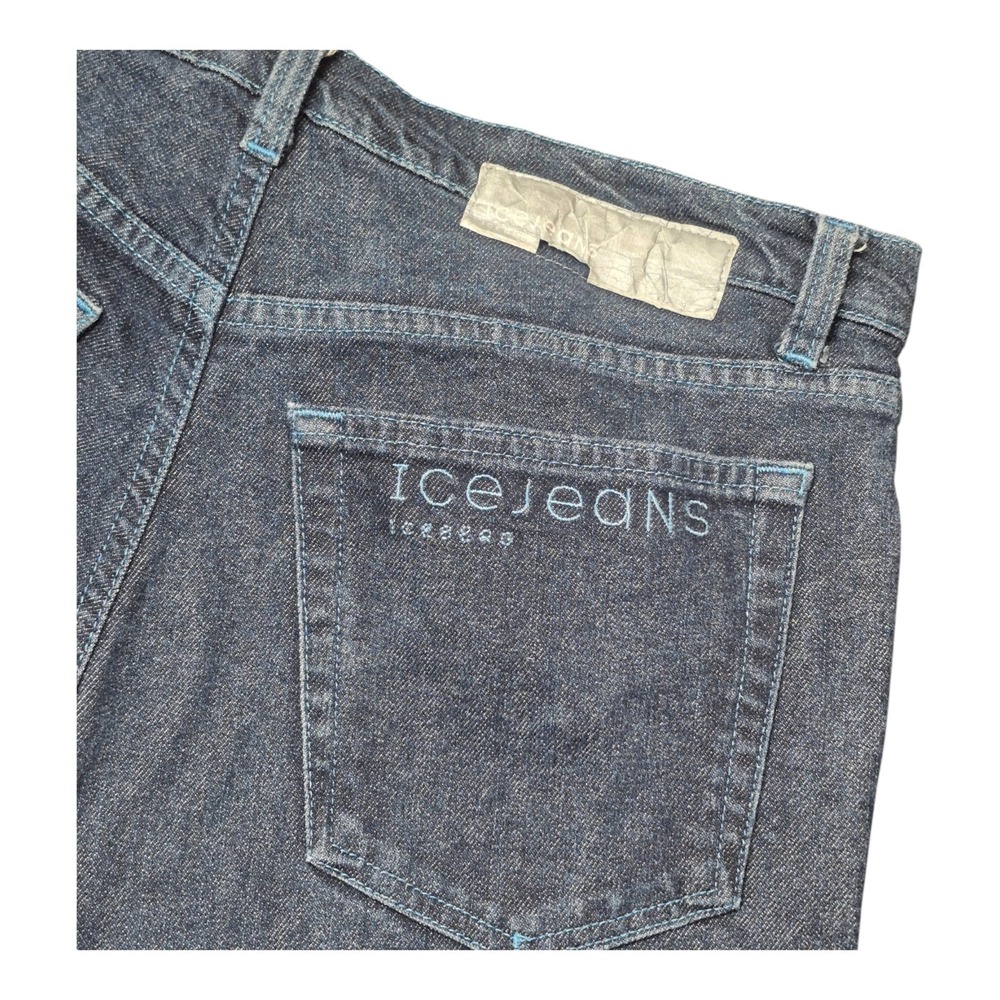 Iceberg Ice Jeans Women's 32 Roll Cuff Jeans Zebra Print Stretch Italy